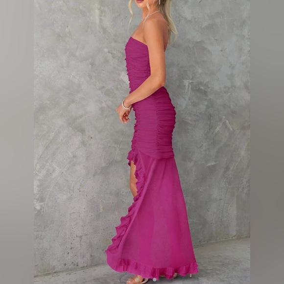 Eggplant Bodycon Formal Cocktail Dress - Picture 5 of 5